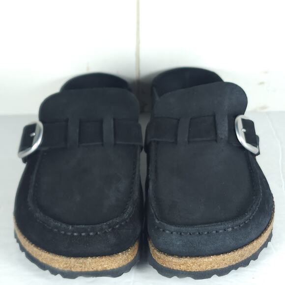 Birkenstock Women's Buckley EU38 US7N Black Suede Leather Slip On Clogs Shoes - Picture 5 of 16